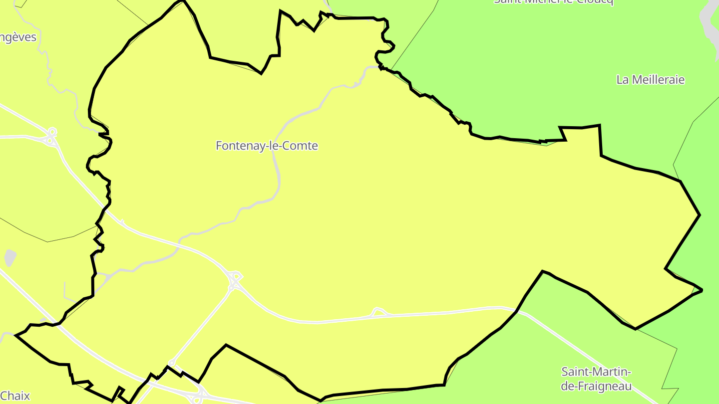 Carte des prix de l'immobilier Fontenay-le-Comte