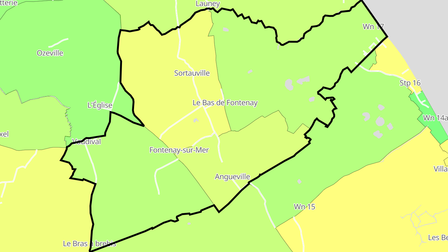 Carte des prix de l'immobilier Fontenay-sur-Mer