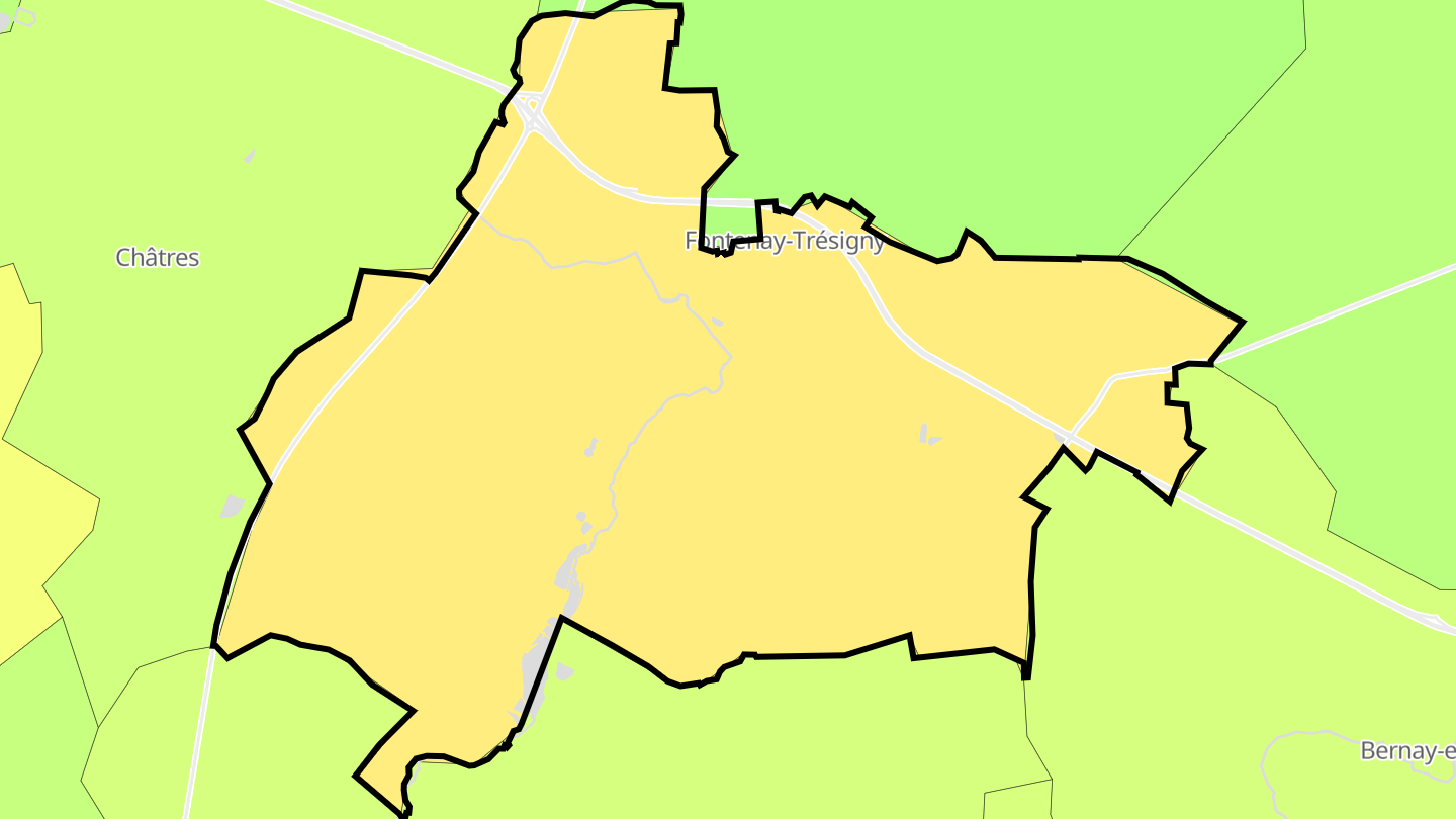 Carte des prix de l'immobilier Fontenay-Trésigny