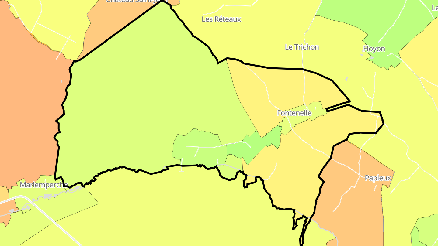 Carte des prix de l'immobilier Fontenelle