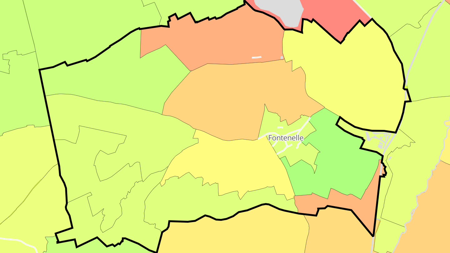 Carte des prix de l'immobilier Fontenelle