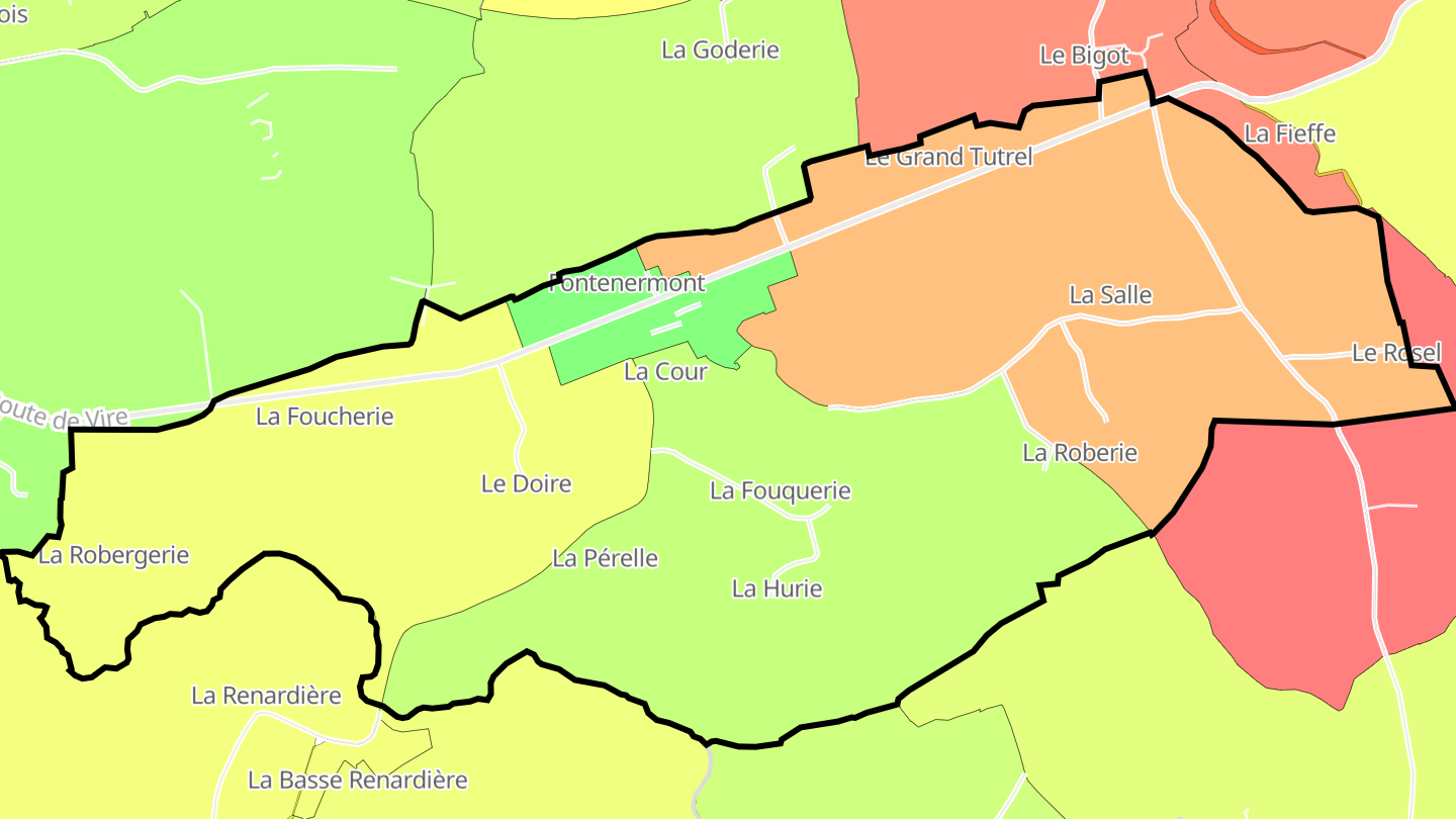 Carte des prix de l'immobilier Fontenermont