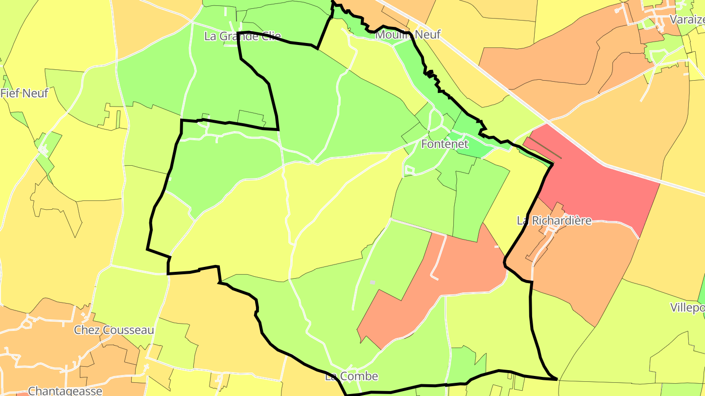 Carte des prix de l'immobilier Fontenet