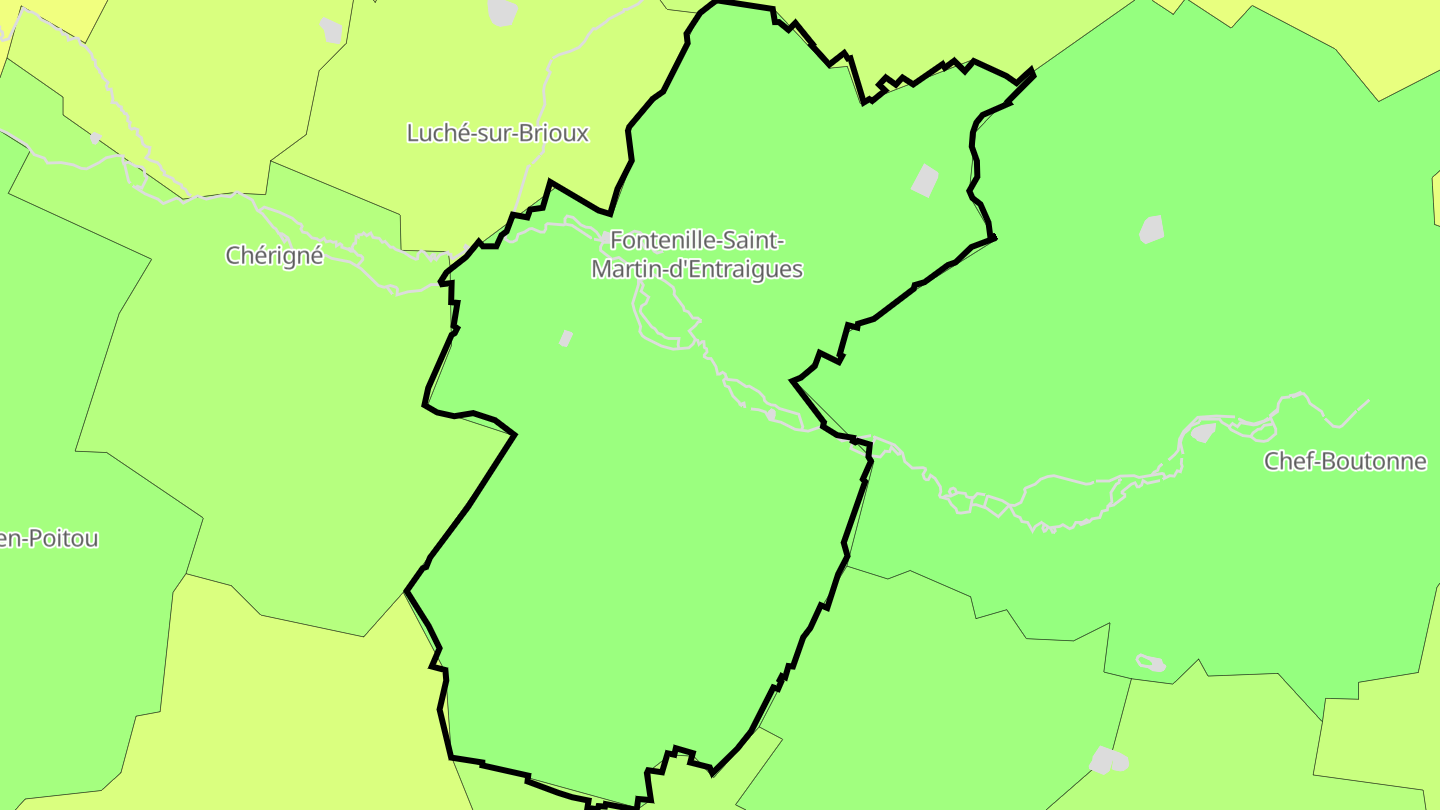 Carte des prix de l'immobilier Fontenille-Saint-Martin-d'Entraigues
