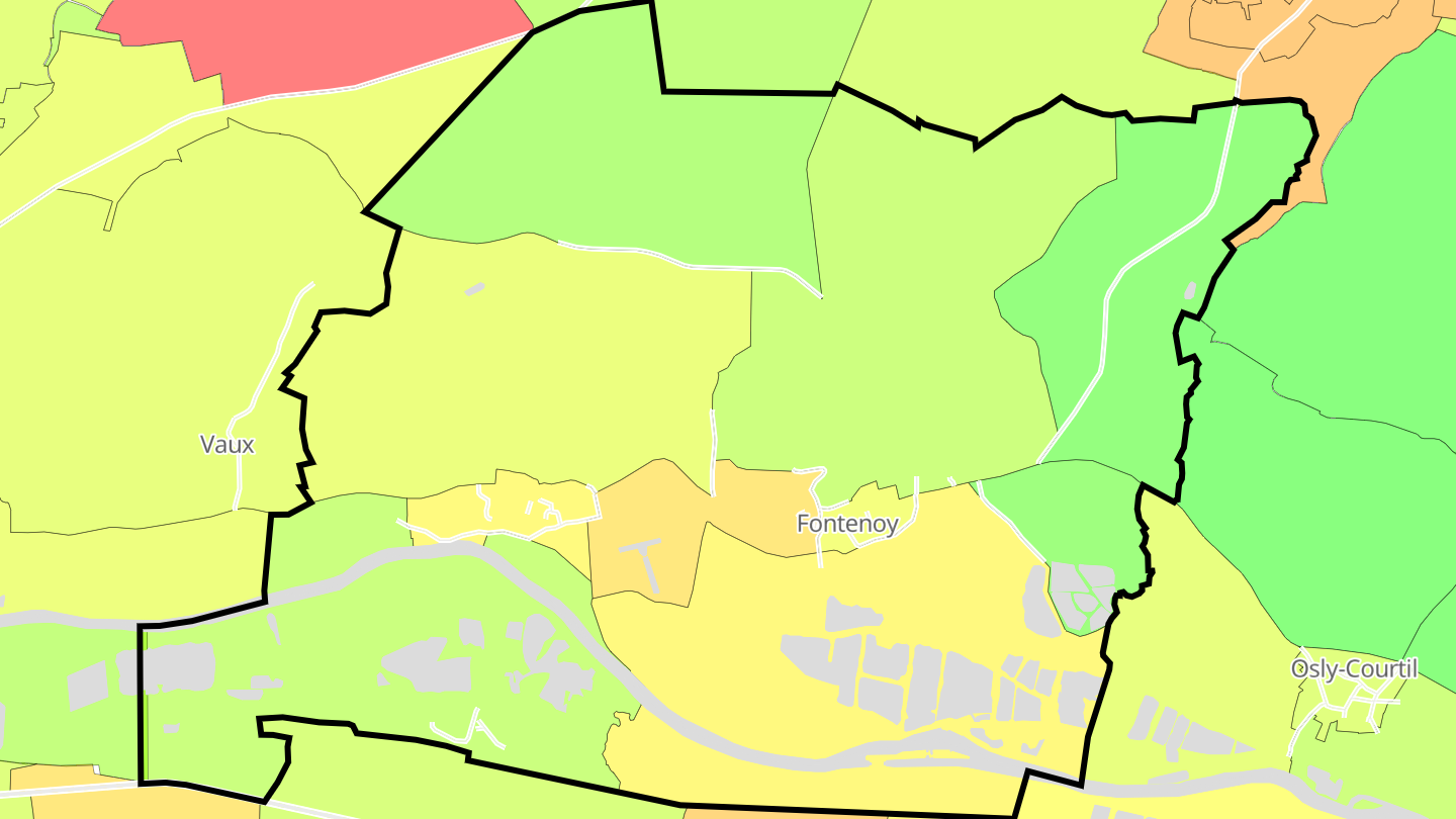 Carte des prix de l'immobilier Fontenoy