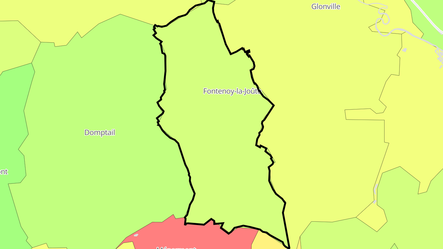 Carte des prix de l'immobilier Fontenoy-la-Joûte