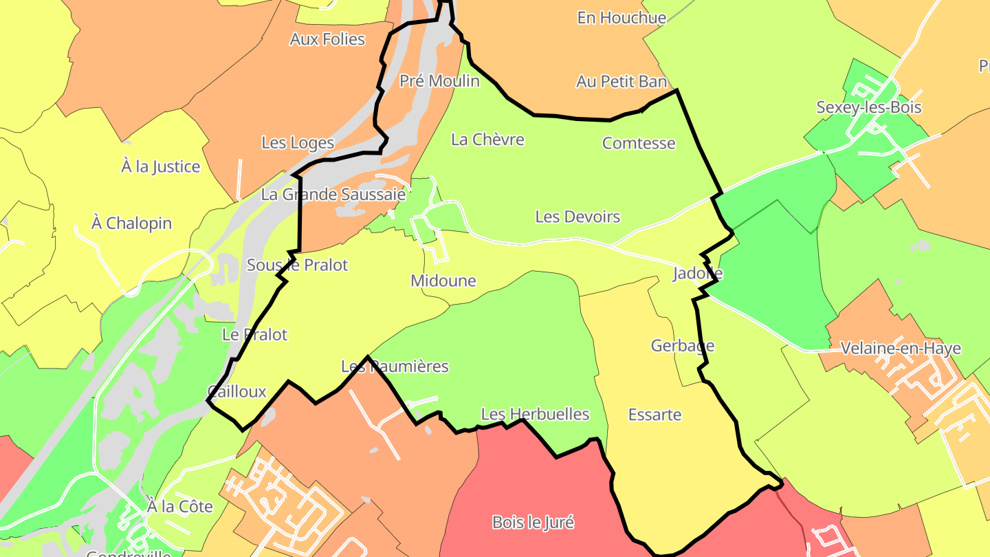 Carte des prix de l'immobilier Fontenoy-sur-Moselle
