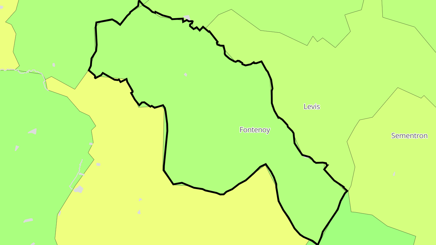 Carte des prix de l'immobilier Fontenoy