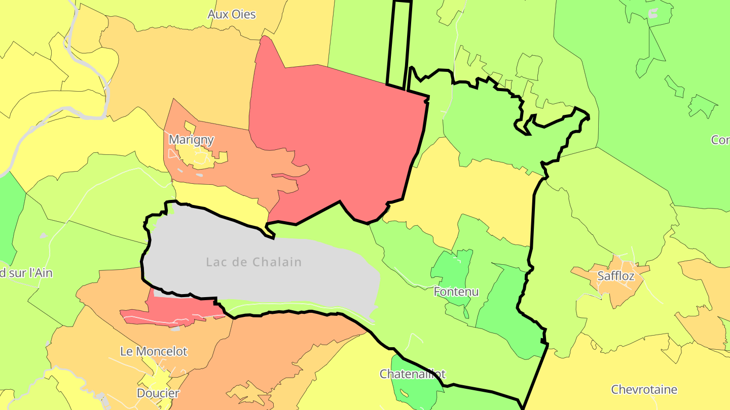 Carte des prix de l'immobilier Fontenu