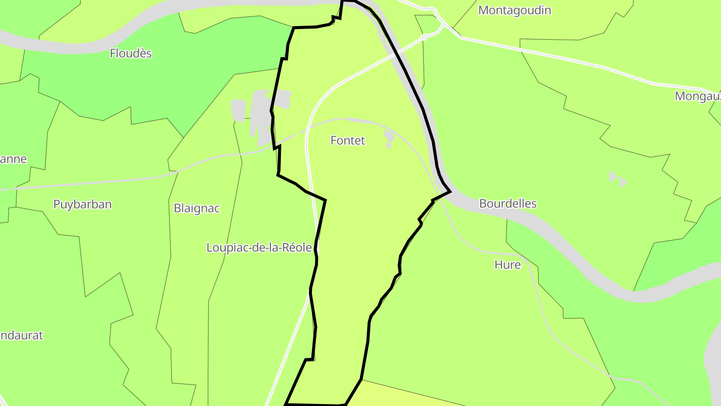 Carte des prix de l'immobilier Fontet