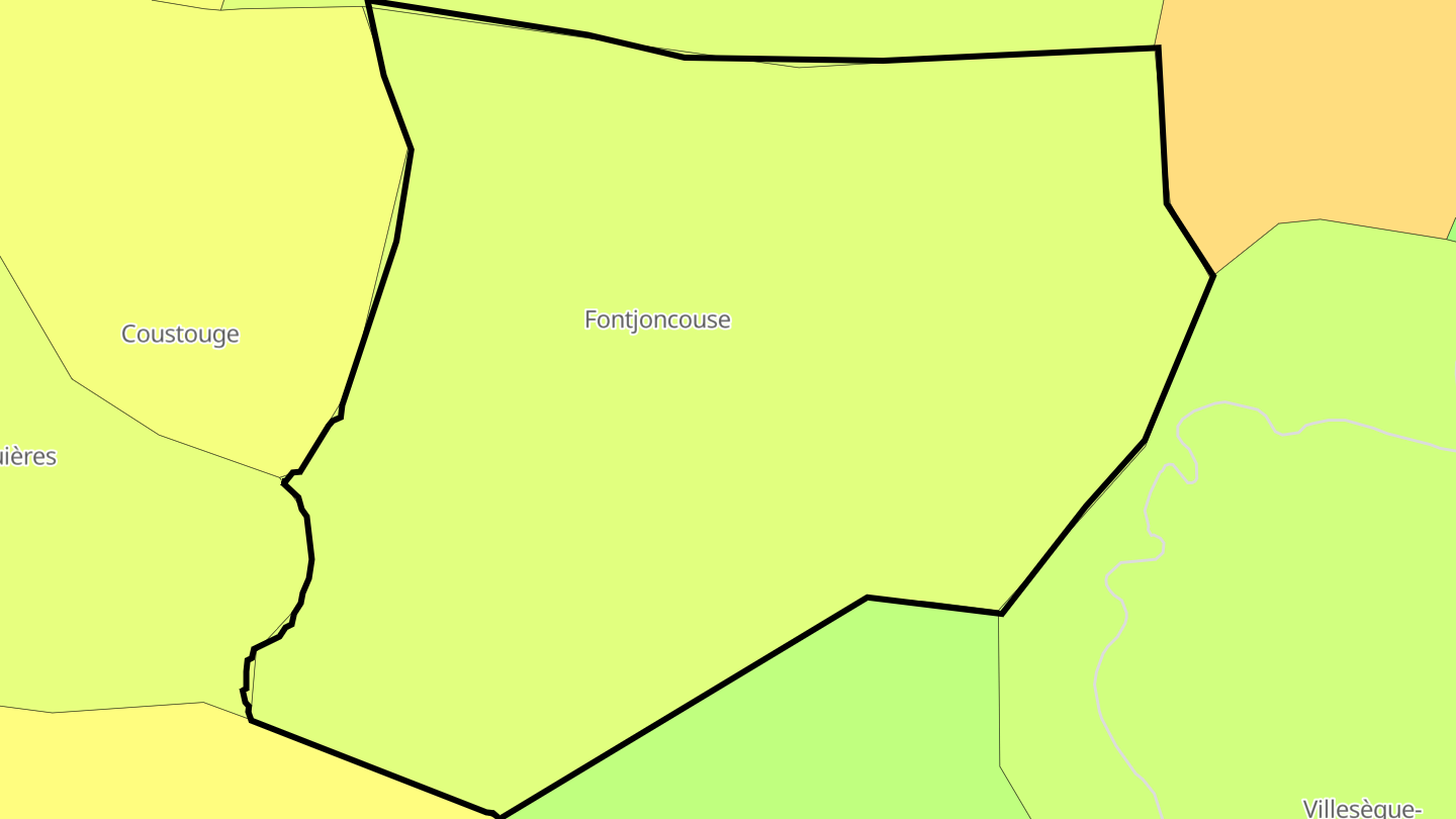 Carte des prix de l'immobilier Fontjoncouse