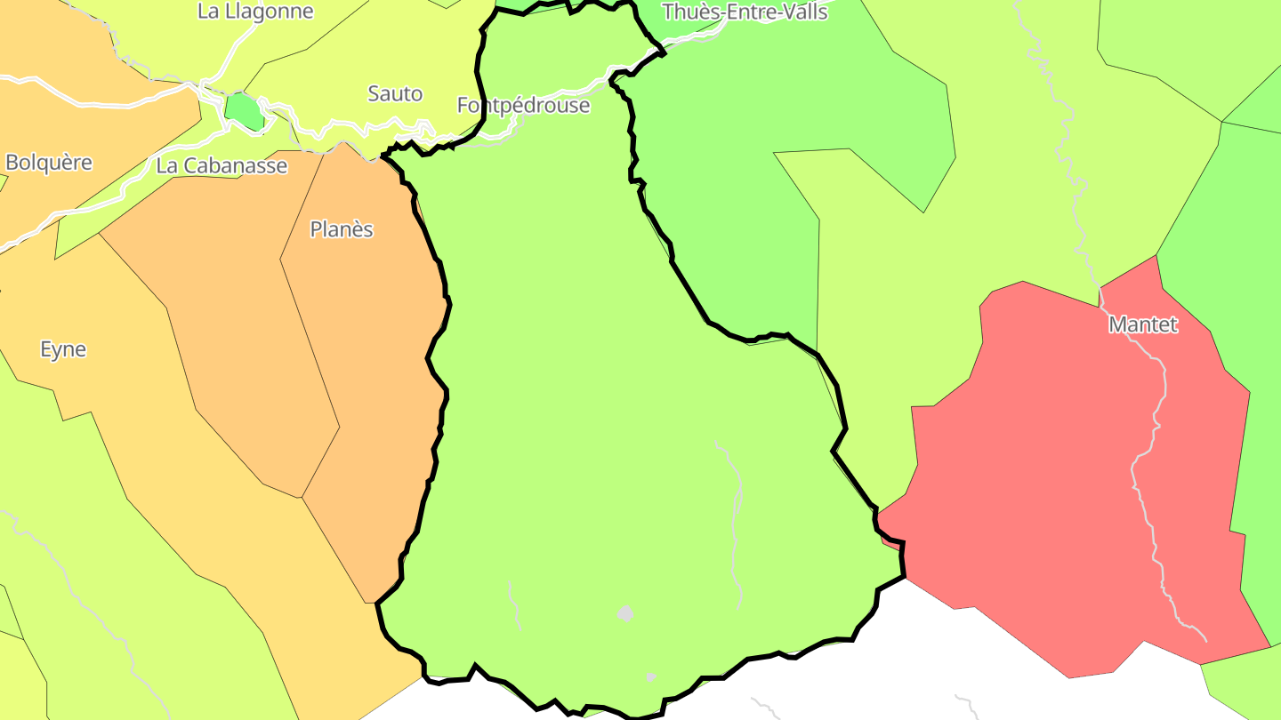 Carte des prix de l'immobilier Fontpédrouse