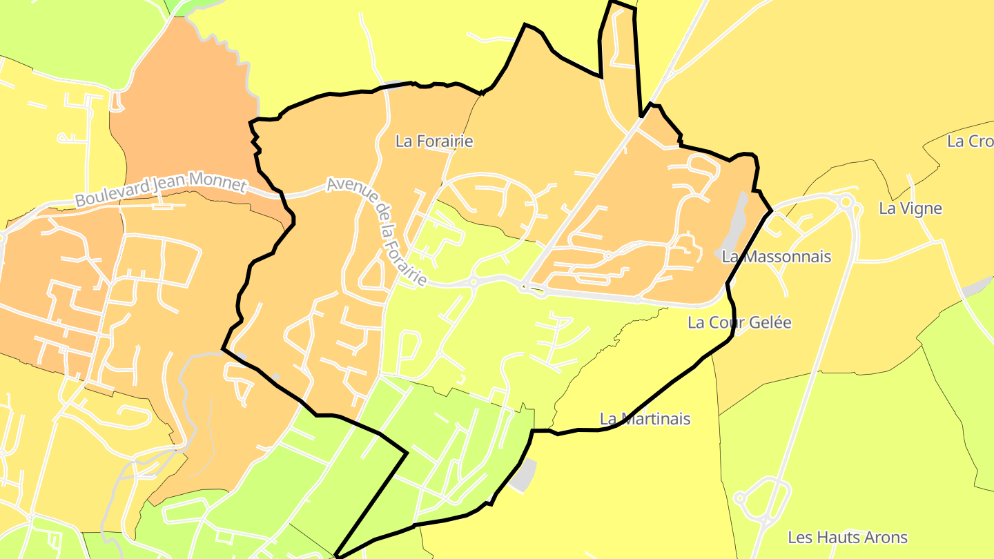 Carte des prix de l'immobilier Forairie - Cotterêts