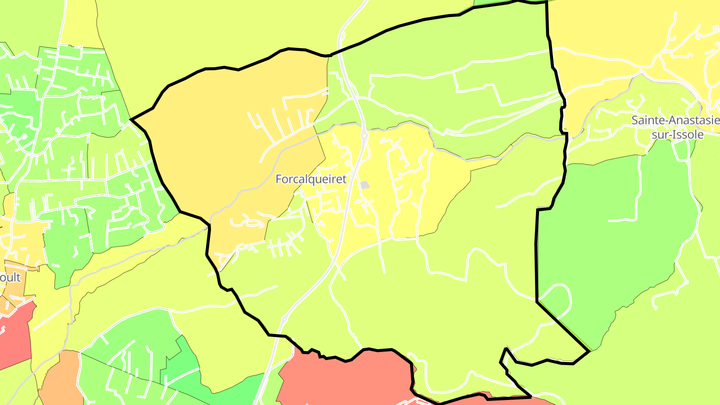 Carte des prix de l'immobilier Forcalqueiret