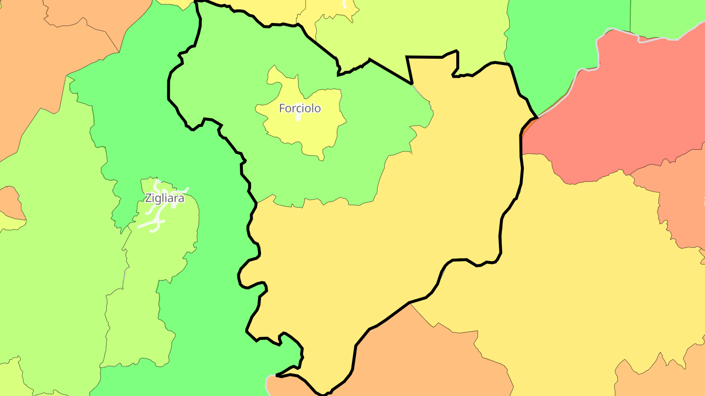 Carte des prix de l'immobilier Forciolo