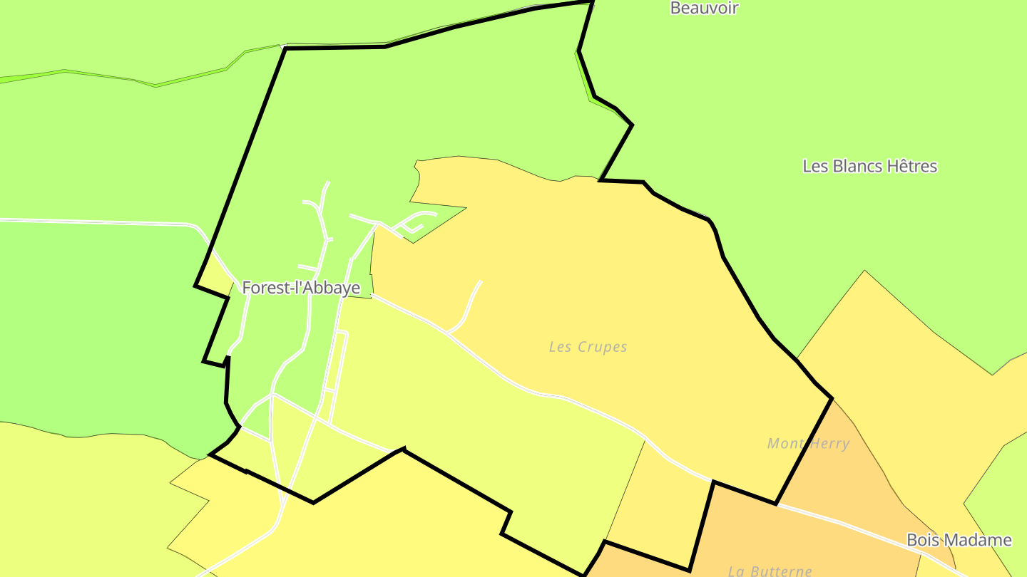 Carte des prix de l'immobilier Forest-l'Abbaye