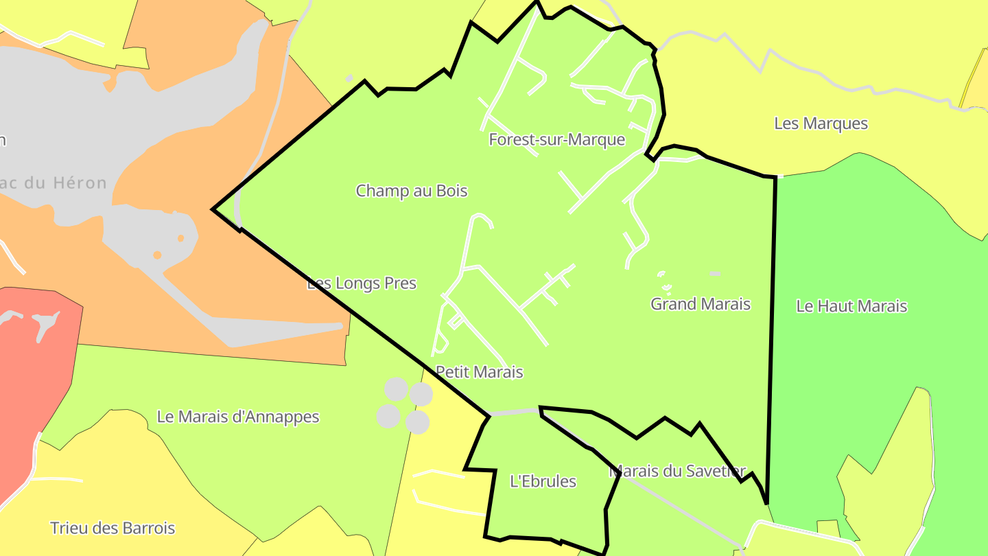Carte des prix de l'immobilier Forest-sur-Marque