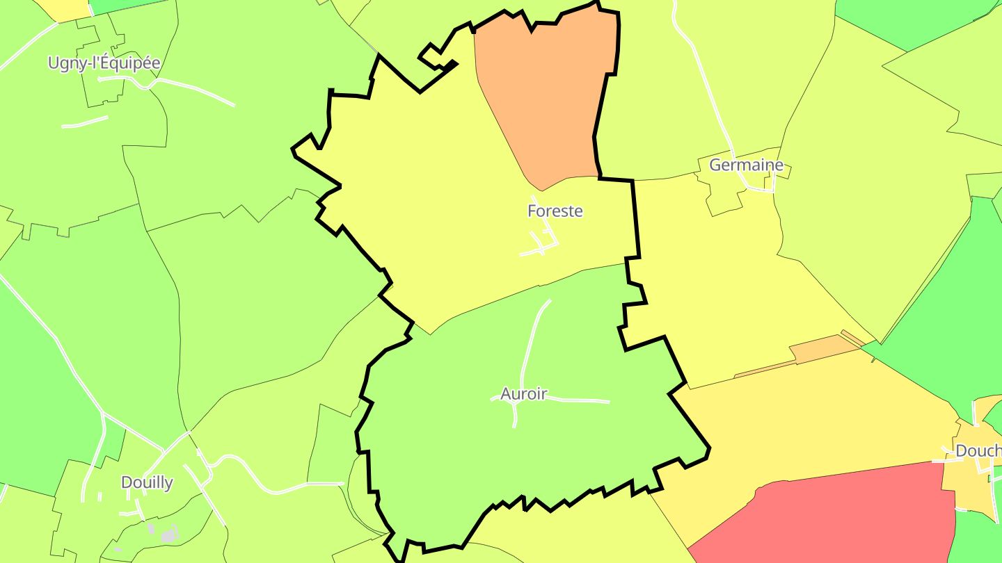 Carte des prix de l'immobilier Foreste