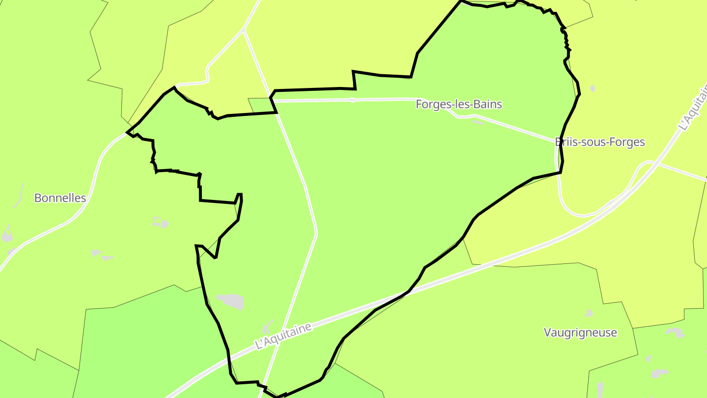 Carte des prix de l'immobilier Forges-les-Bains
