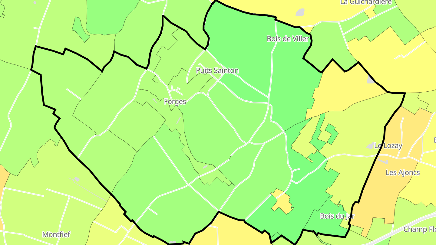 Carte des prix de l'immobilier Forges
