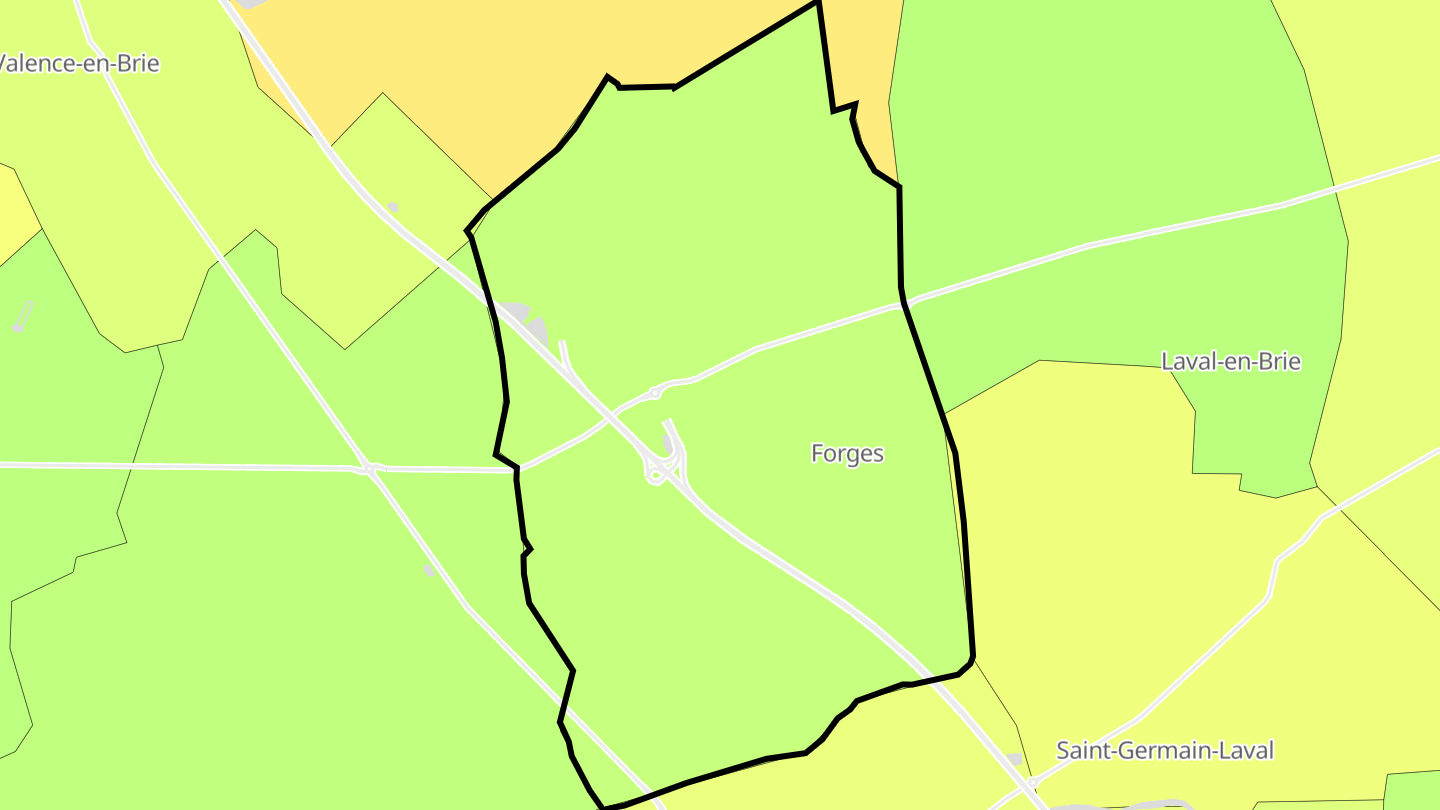 Carte des prix de l'immobilier Forges