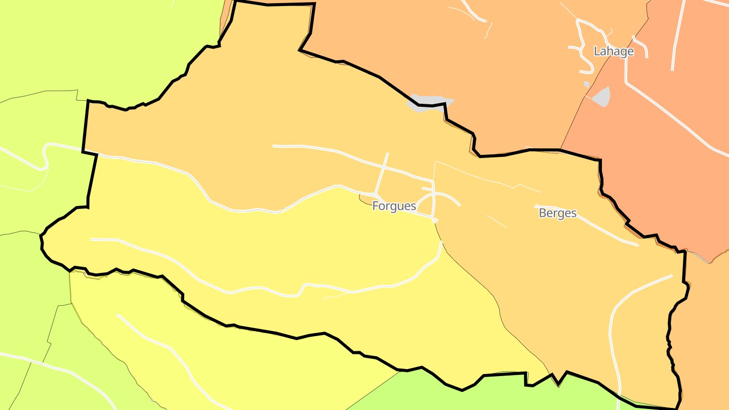 Carte des prix de l'immobilier Forgues