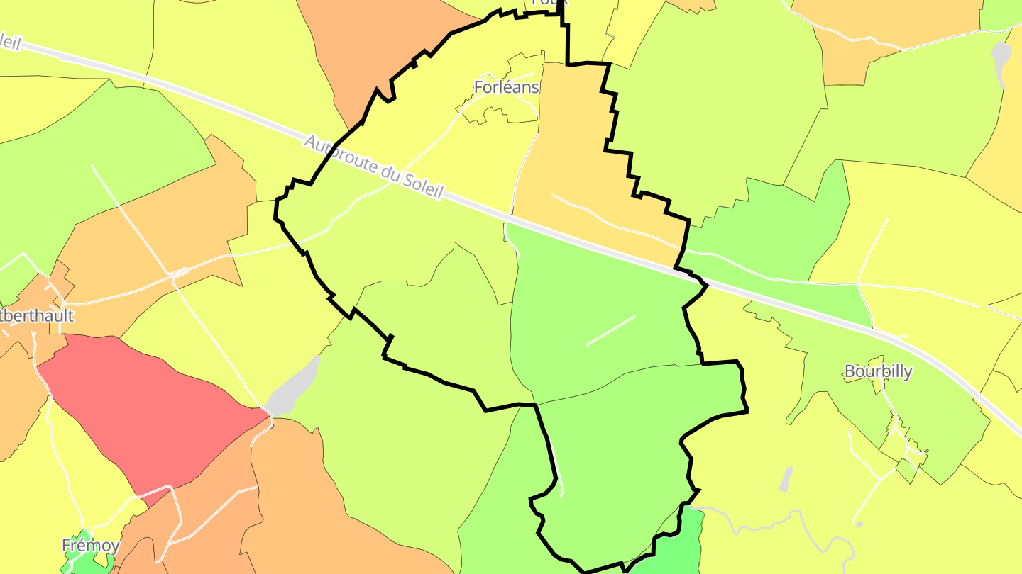 Carte des prix de l'immobilier Forléans