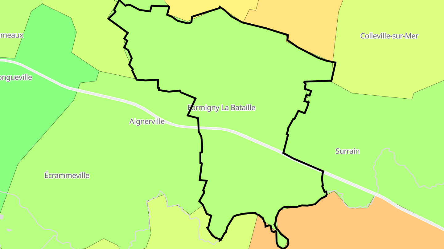 Carte des prix de l'immobilier Formigny