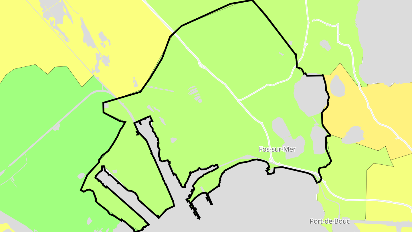 Carte des prix de l'immobilier Fos-sur-Mer