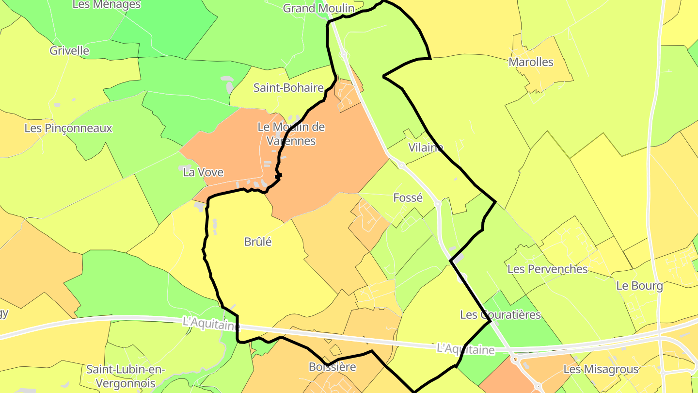Carte des prix de l'immobilier Fossé