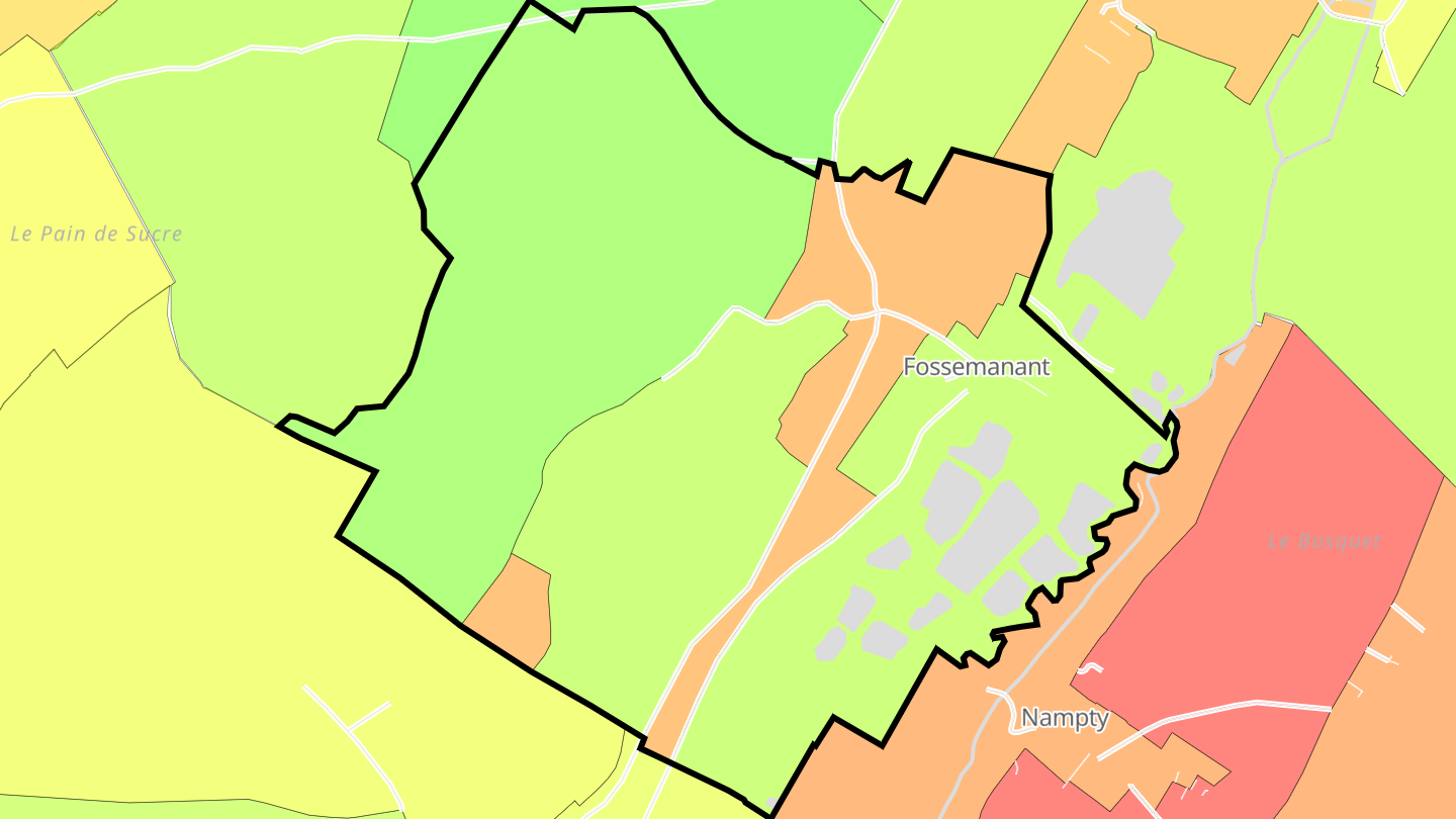 Carte des prix de l'immobilier Fossemanant