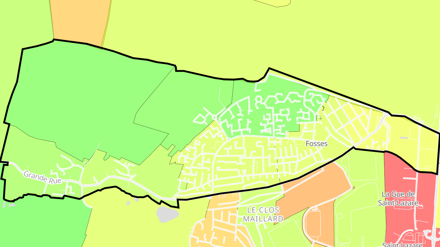 Carte des prix de l'immobilier Fosses