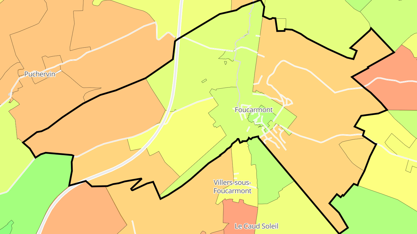 Carte des prix de l'immobilier Foucarmont