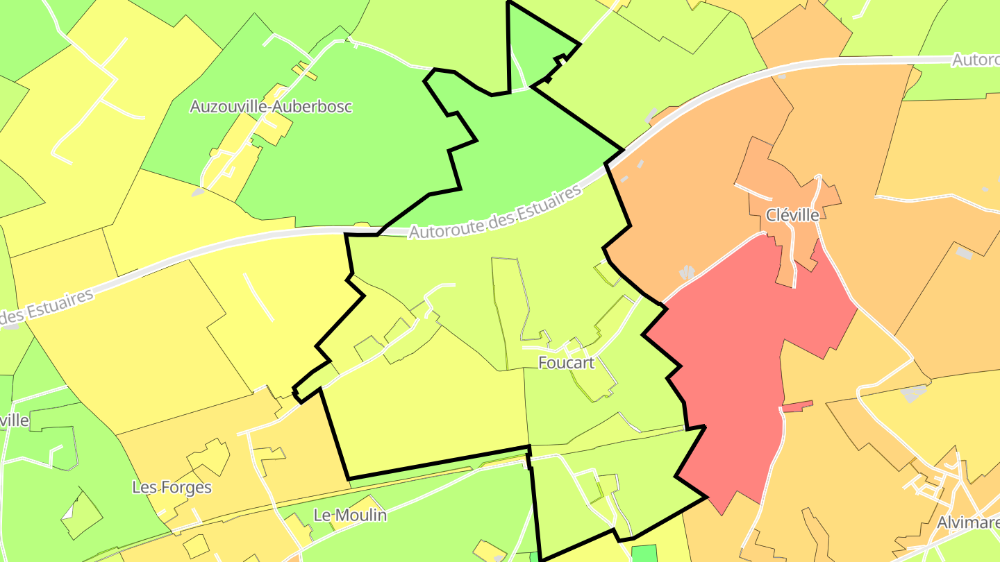 Carte des prix de l'immobilier Foucart