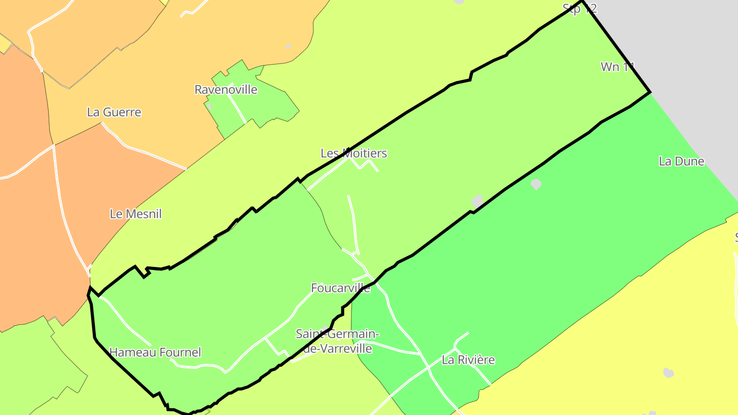 Carte des prix de l'immobilier Foucarville