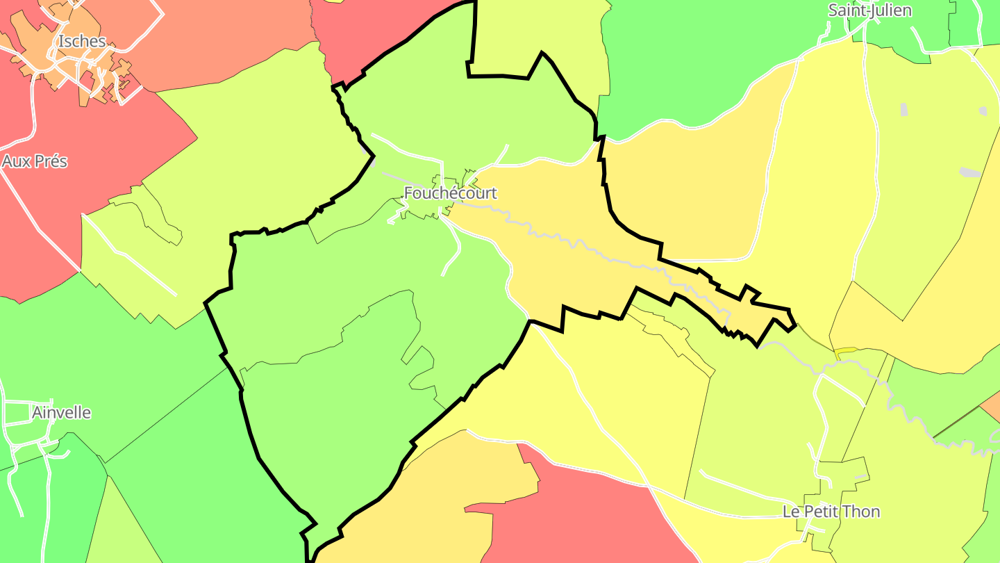 Carte des prix de l'immobilier Fouchécourt