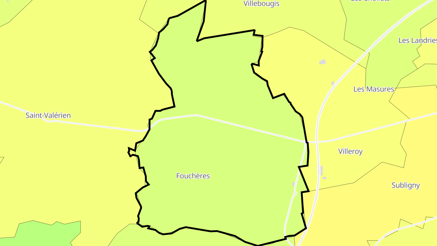 Carte des prix de l'immobilier Fouchères