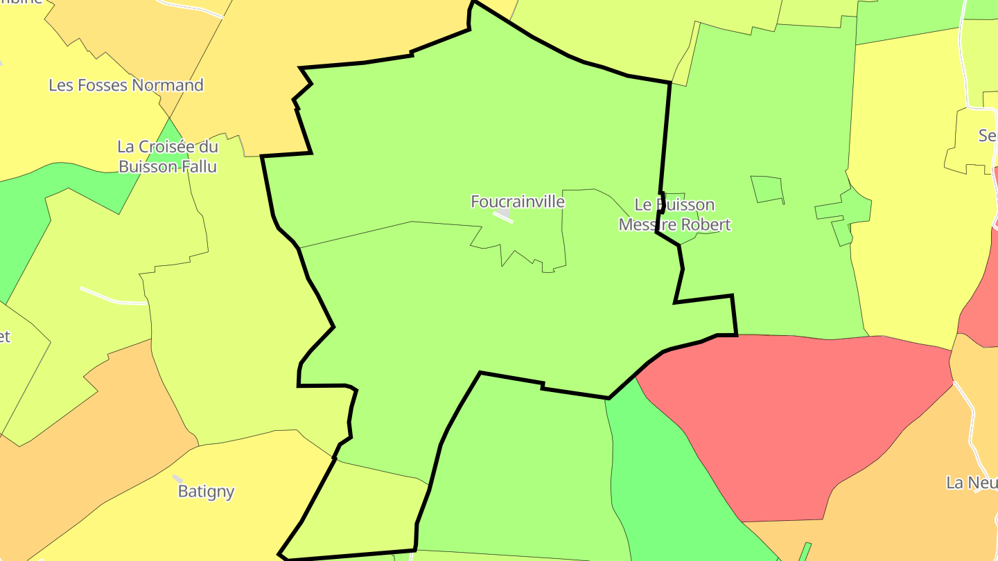 Carte des prix de l'immobilier Foucrainville