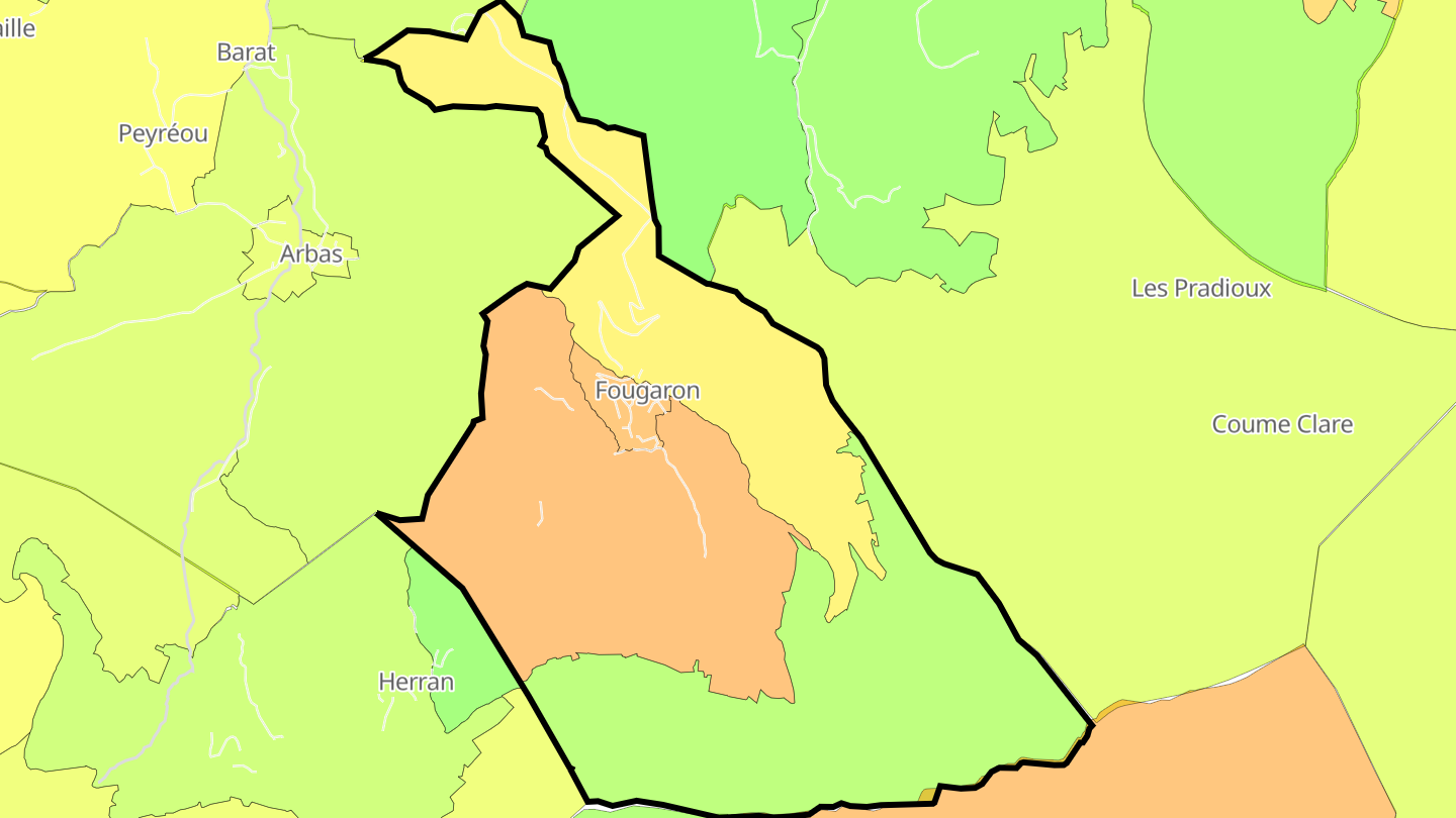 Carte des prix de l'immobilier Fougaron