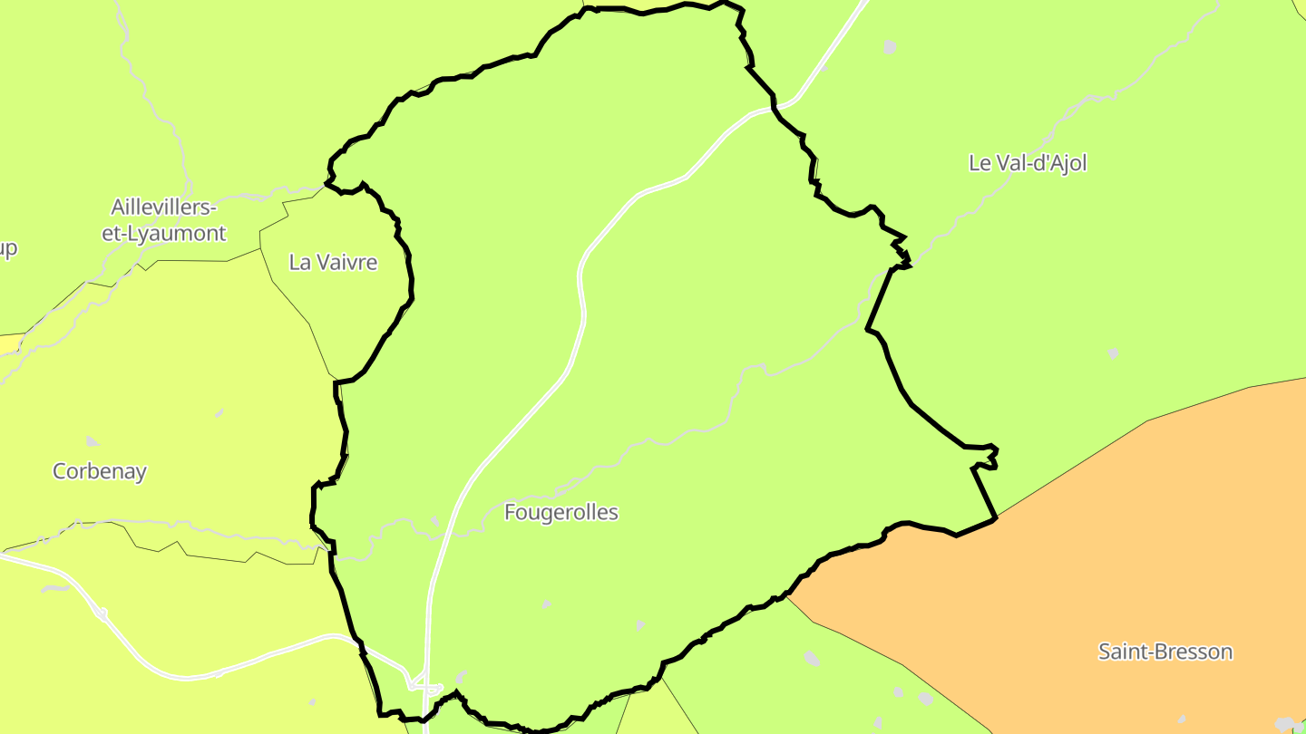 Carte des prix de l'immobilier Fougerolles
