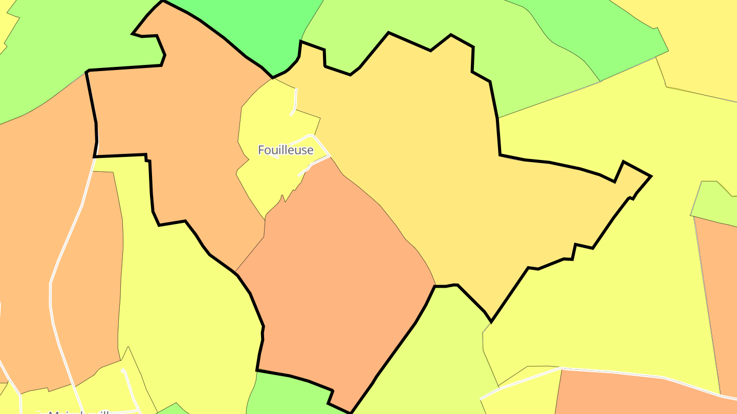 Carte des prix de l'immobilier Fouilleuse