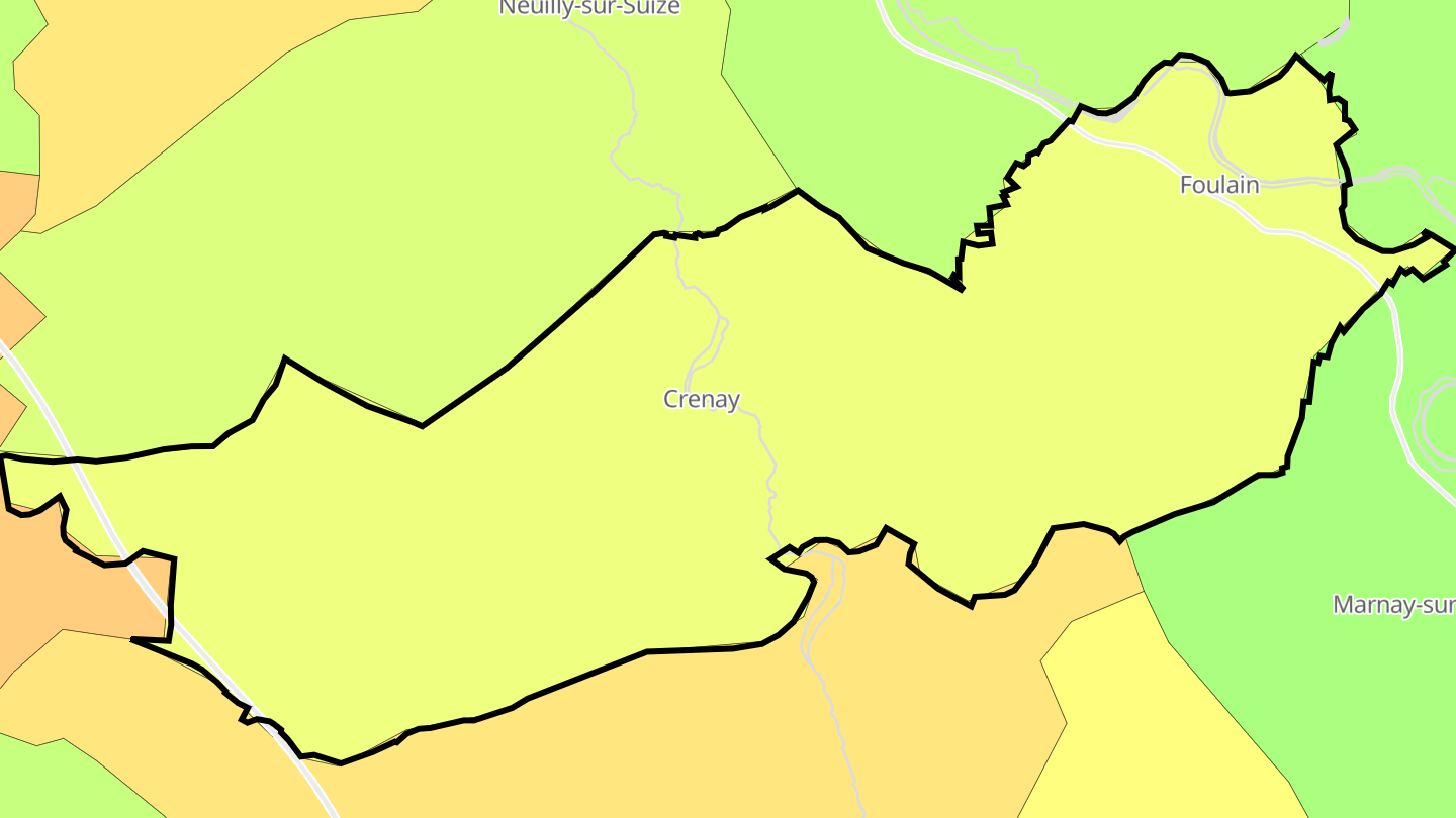 Carte des prix de l'immobilier Foulain