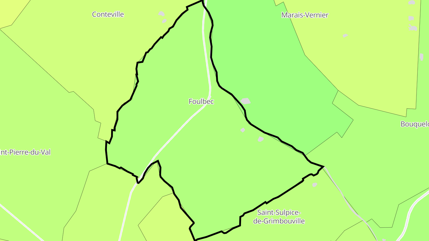 Carte des prix de l'immobilier Foulbec