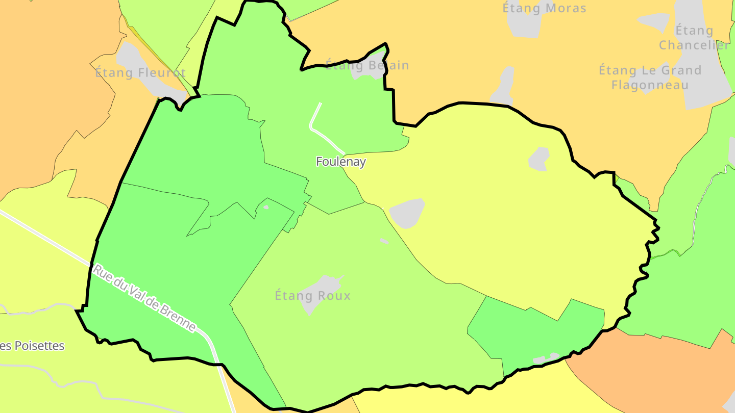 Carte des prix de l'immobilier Foulenay