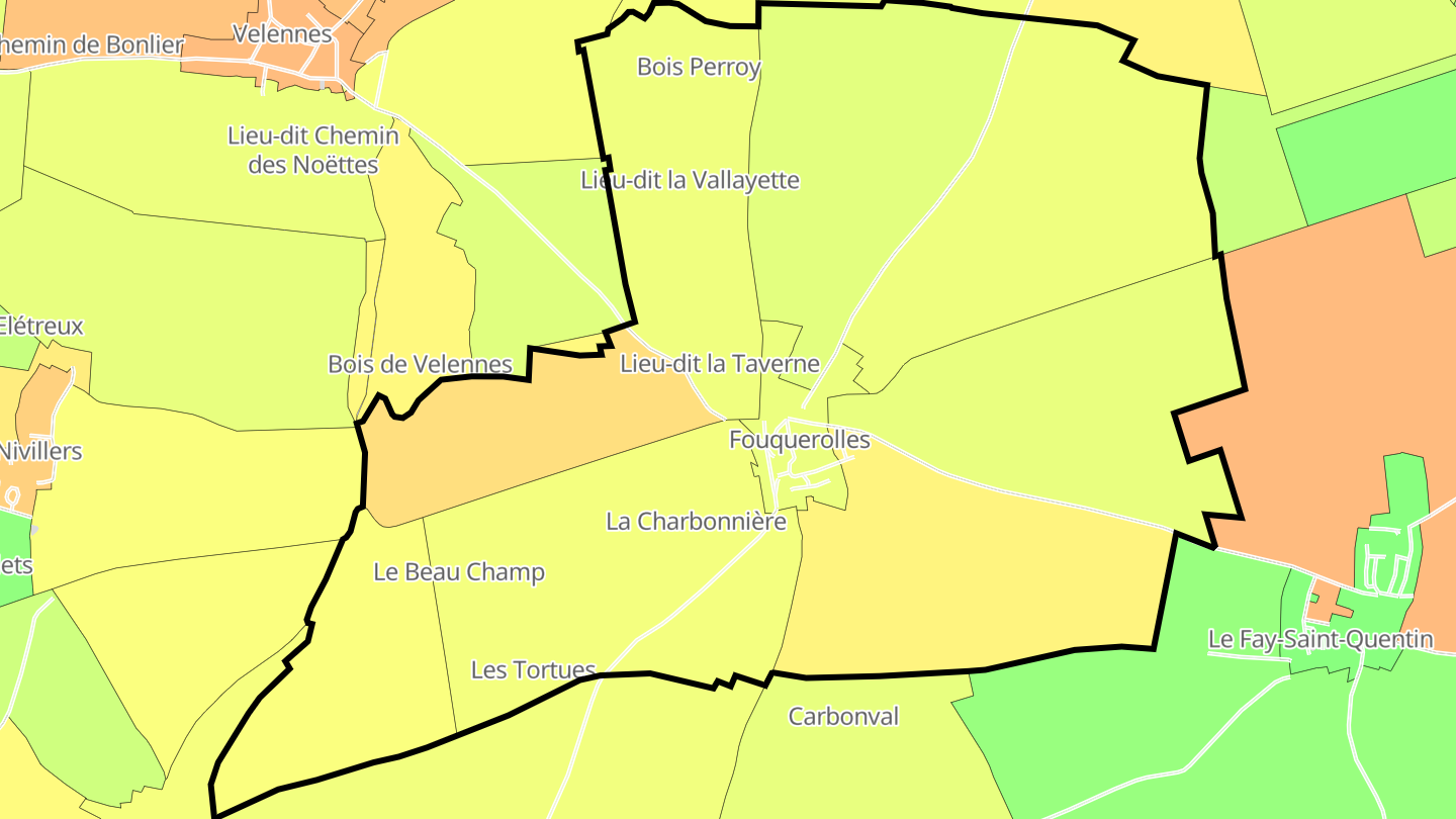 Carte des prix de l'immobilier Fouquerolles
