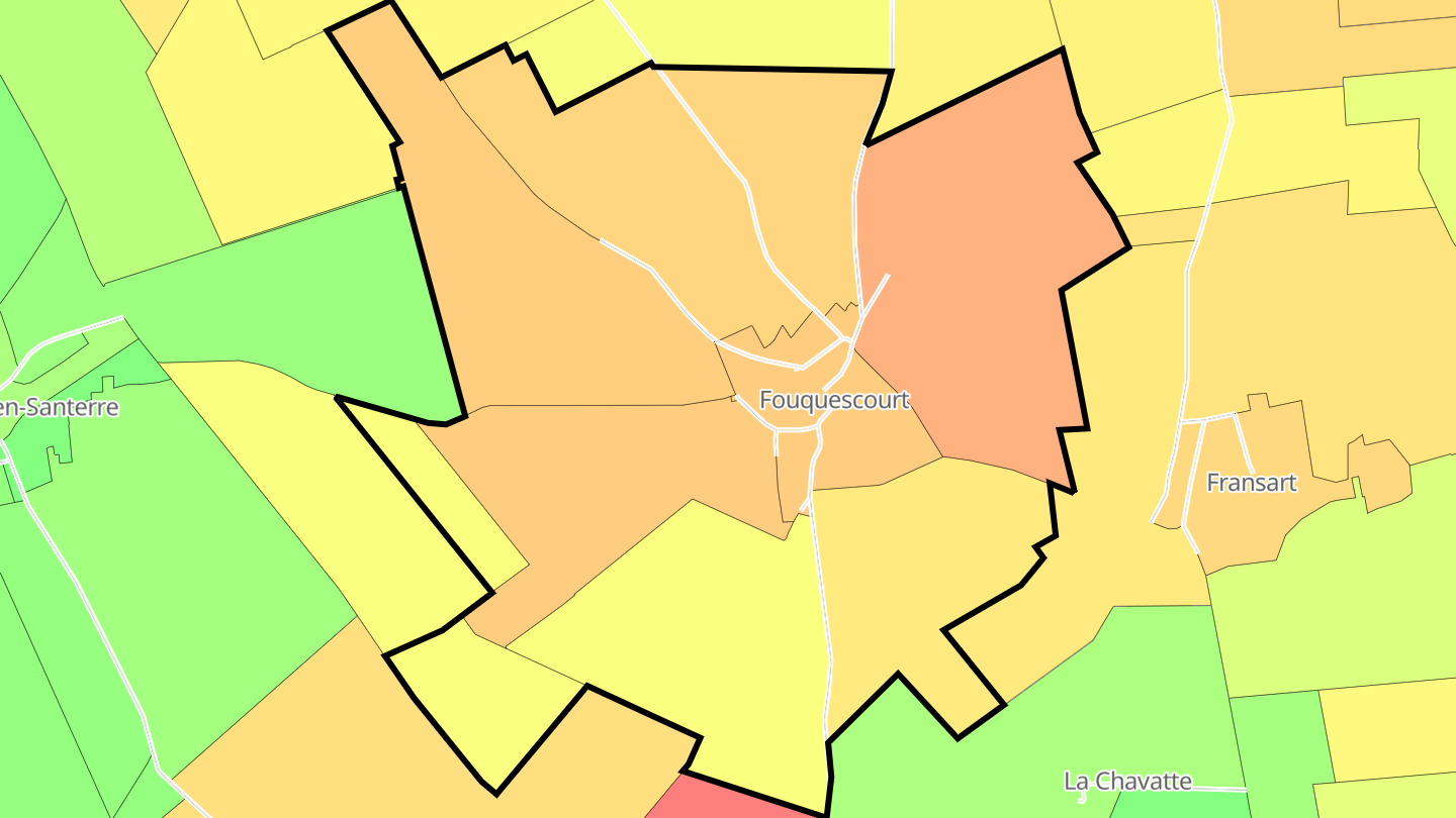 Carte des prix de l'immobilier Fouquescourt