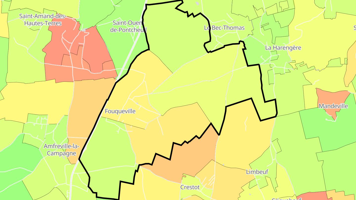 Carte des prix de l'immobilier Fouqueville