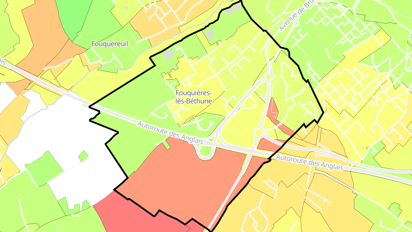 Carte des prix de l'immobilier Fouquières-lès-Béthune