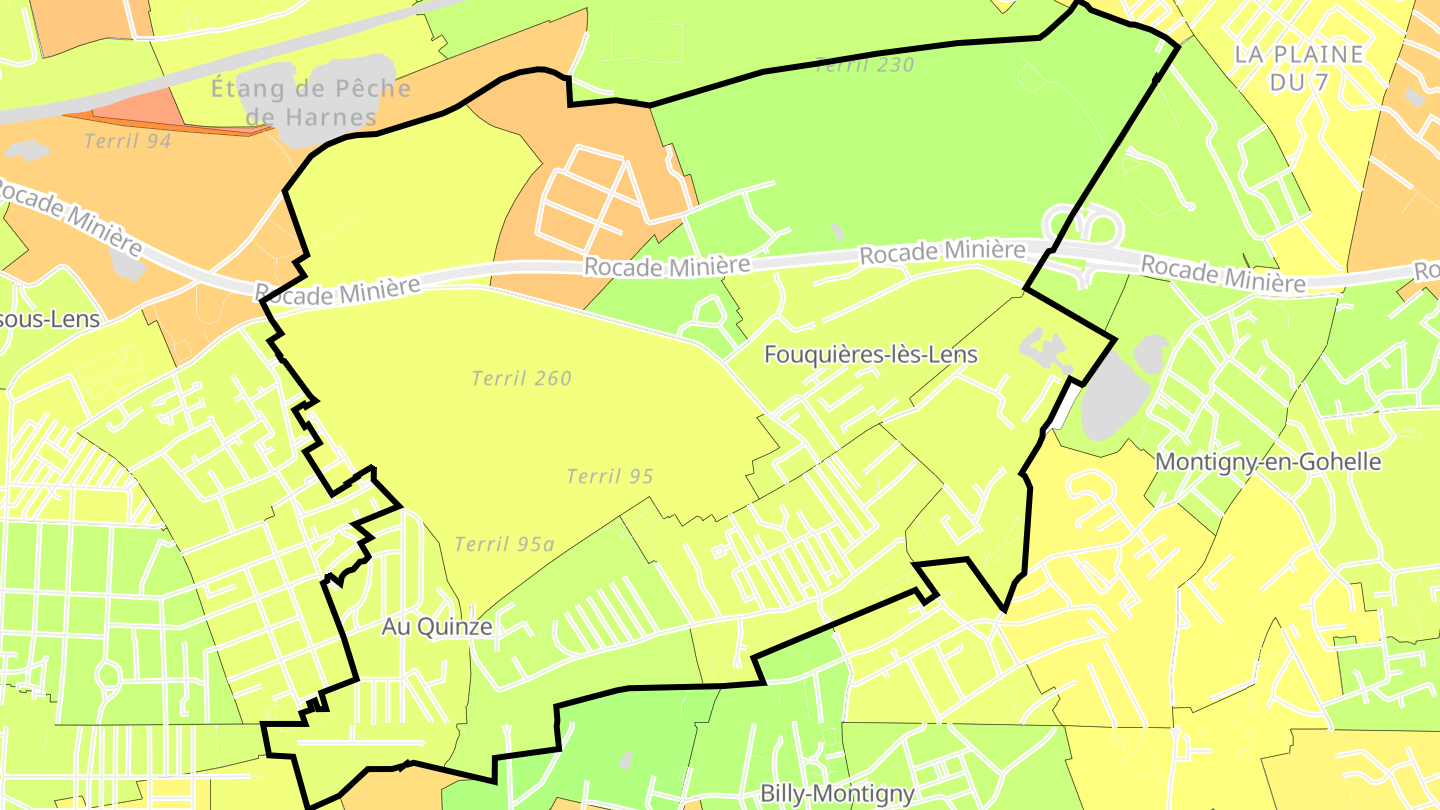 Carte des prix de l'immobilier Fouquières-lès-Lens