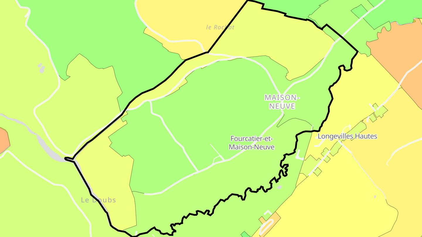 Carte des prix de l'immobilier Fourcatier-et-Maison-Neuve